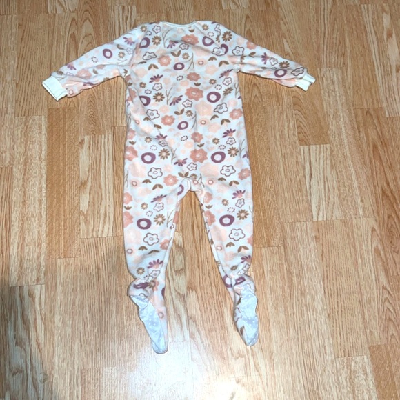 Chick Peas Pajamas 18 Month Fleece Light Floral - Picture 3 of 3
